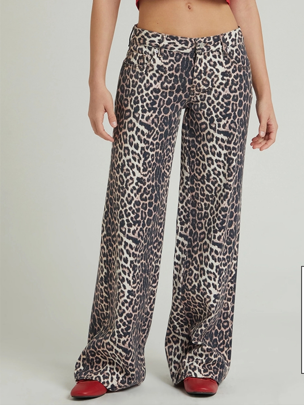 PacSun Leopard Print Wide-Leg Pants